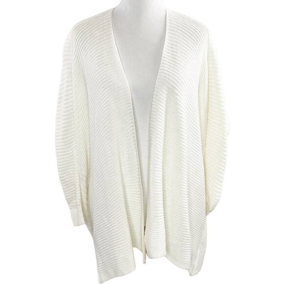 Jack by BB Dakota Cream Open Drape Front Longline Cardigan Sweater 3/4 sleeve XS - Picture 1 of 5